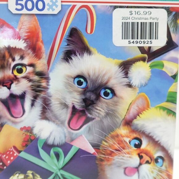 Ceaco 500 Piece Jigsaw Puzzle Selfies Cats Christmas Party - Picture 8 of 8